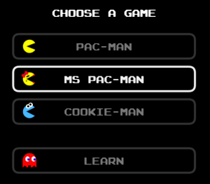 Pac-Man Game Menu