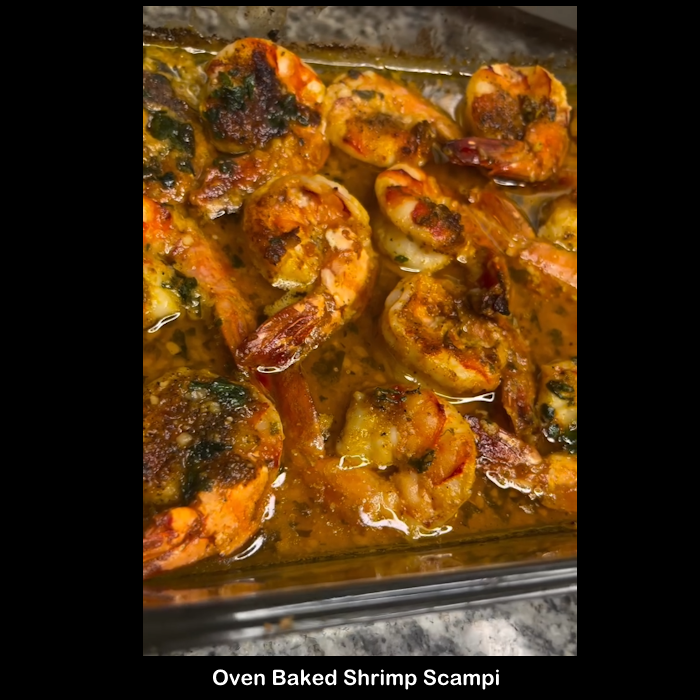 Oven Baked Shrimp Scampi